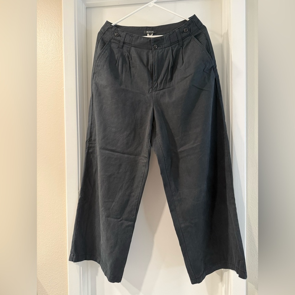 Madewell Harlowe black wide leg pants size 6P - Picture 7 of 8